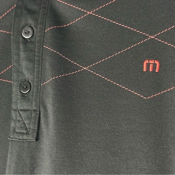 TRAVIS MATHEW Men's Black Collared Golf Polo Pima Cotton sz L - Picture 3 of 7